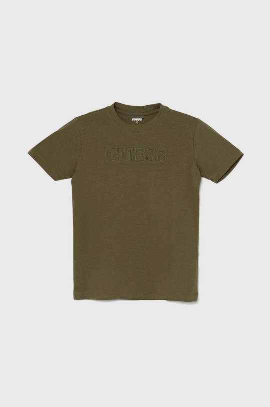 Guess t-shirt dziecięcy z elastanem zielony L2YI59.J1311.9BYH