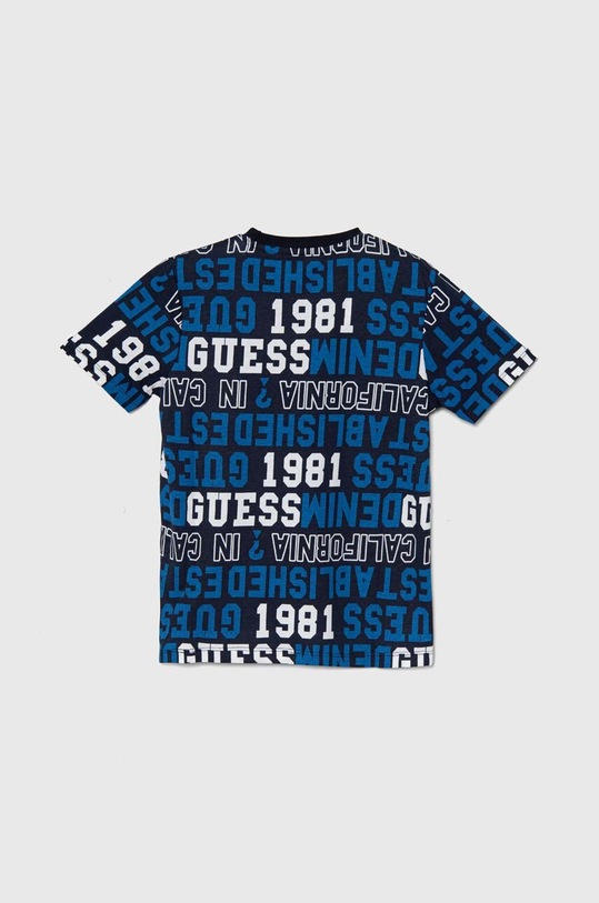 Guess t-shirt bawełniany dziecięcy L4YI04.K8HM3.9BYH granatowy AW24