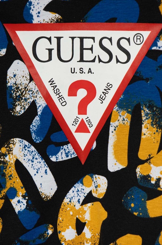 Chłopiec Guess t-shirt bawełniany dziecięcy L4YI04.K8HM3.9BYH niebieski