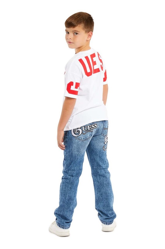 Guess t-shirt bawełniany dziecięcy L4YI08.K8HM4.9BYH biały