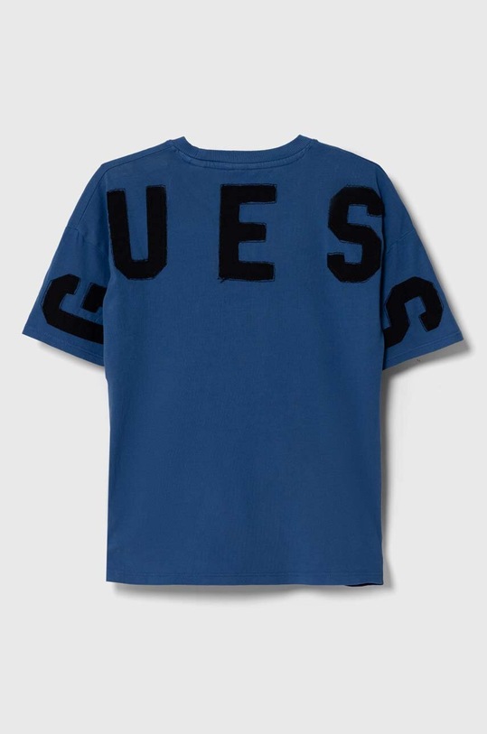 Guess t-shirt bawełniany dziecięcy L4YI08.K8HM4.9BYH niebieski AW24