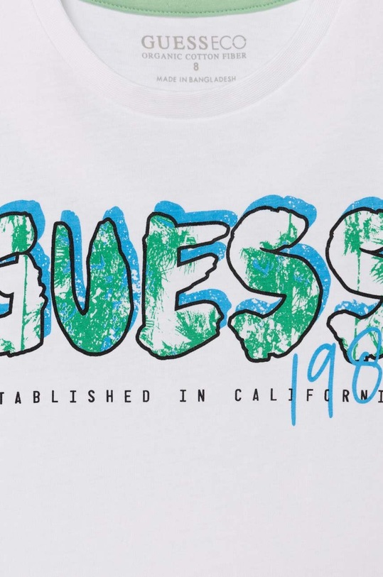 Chłopiec Guess t-shirt bawełniany dziecięcy L4YI20.K8HM4.9BYH biały
