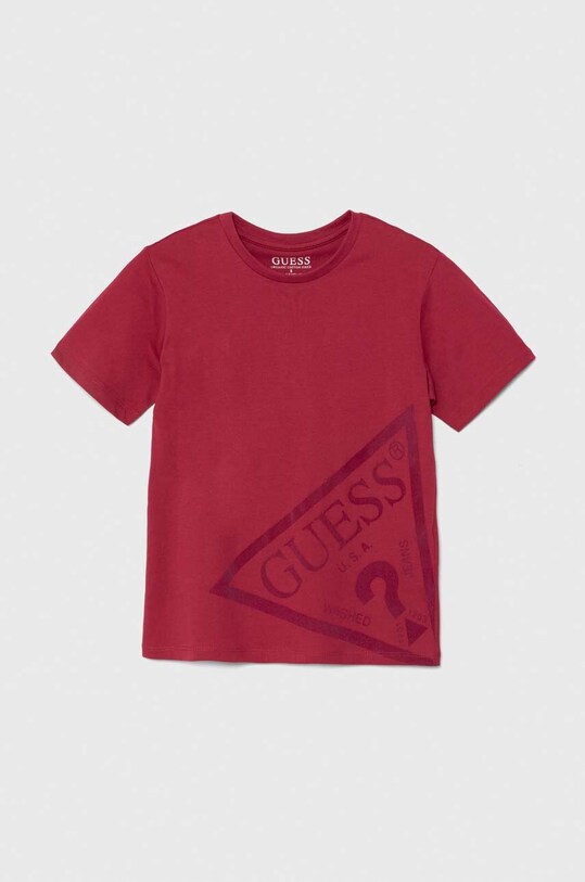 Guess tricou de bumbac pentru copii imprimeu rosu L4YI32.K8HM4.9BYH