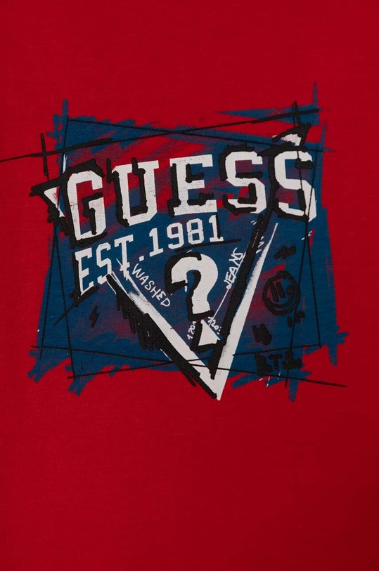 Chłopiec Guess t-shirt bawełniany dziecięcy N4YI00.K8HM4.9BYH czerwony