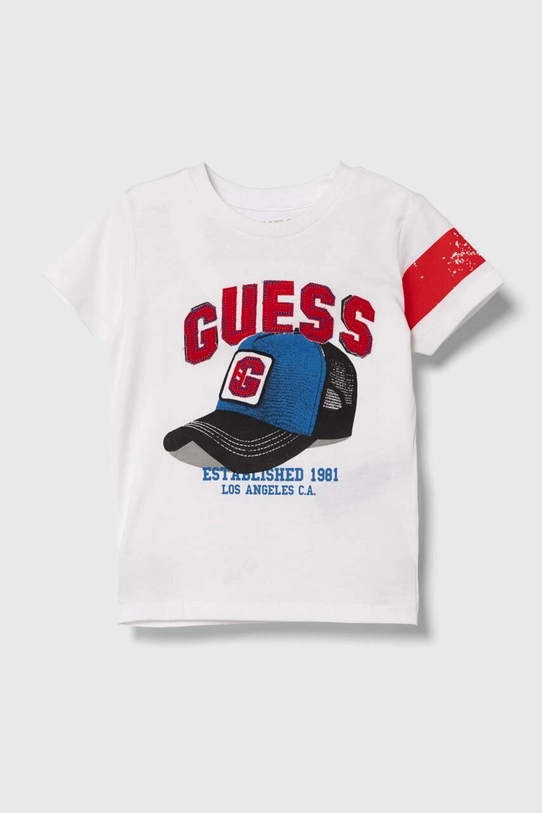 Дитяча бавовняна футболка Guess бавовна білий N4YI04.K8HM4.9BYH