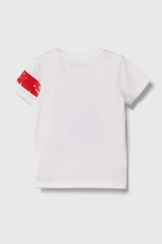 Guess t-shirt bawełniany dziecięcy N4YI04.K8HM4.9BYH biały AW24