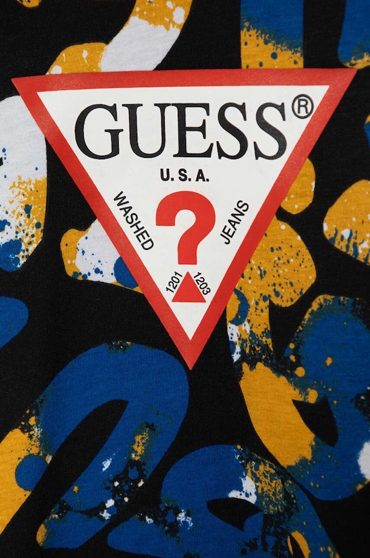 Chłopiec Guess t-shirt bawełniany dziecięcy N4YI06.K8HM3.9BYH czarny