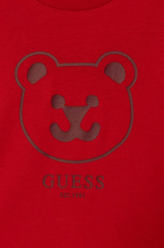 Chłopiec Guess t-shirt bawełniany niemowlęcy N4YI07.K8HM4.9BYH czerwony