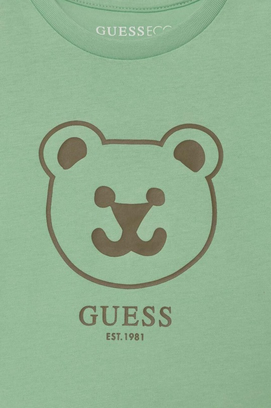 Chłopiec Guess t-shirt bawełniany niemowlęcy N4YI07.K8HM4.9BYH zielony