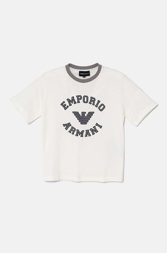 Emporio Armani t-shirt bawełniany dziecięcy aplikacja biały 6D4TJB.4J54Z