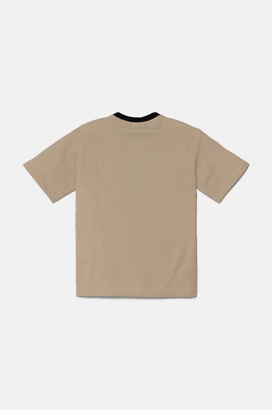 Дитяча бавовняна футболка Emporio Armani 6D4TJB.4J54Z бежевий AW24