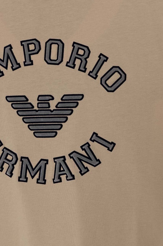 Băieți Emporio Armani tricou de bumbac pentru copii 6D4TJB.4J54Z bej
