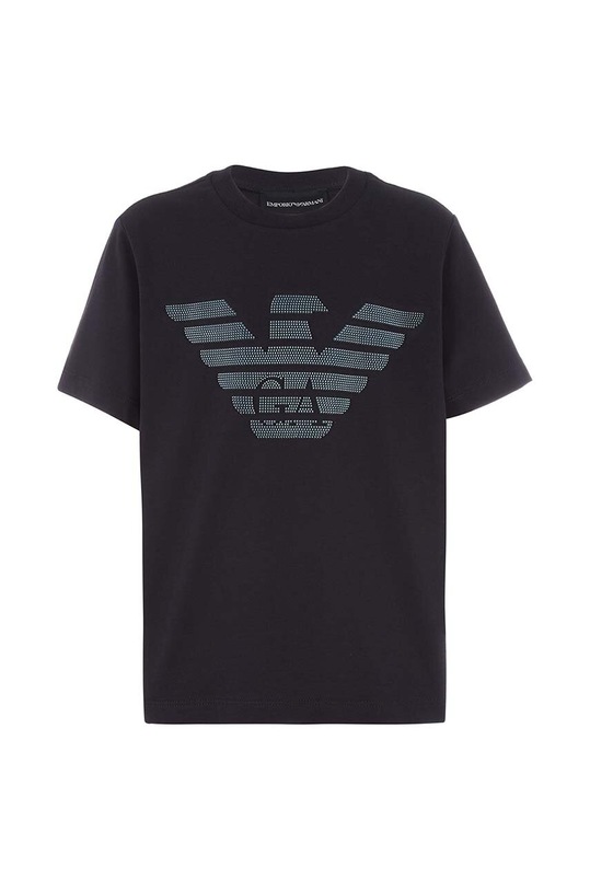 Emporio Armani t-shirt bawełniany dziecięcy aplikacja granatowy 6D4TJJ.4J54Z