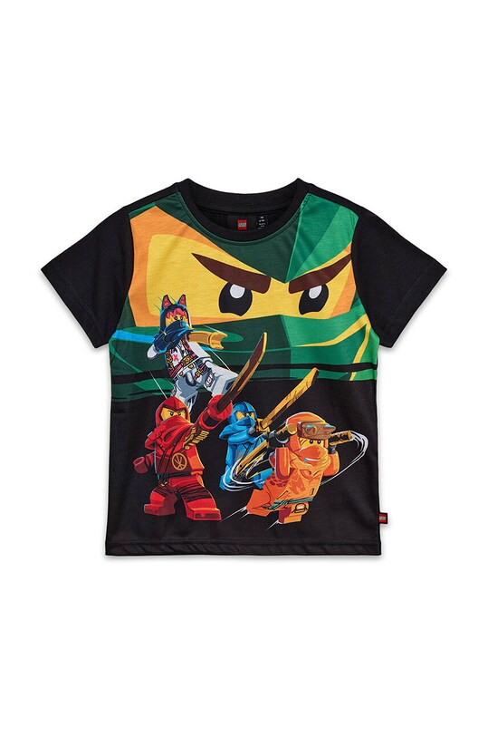 Lego t-shirt bawełniany dziecięcy LWTANO 627 nadruk czarny 12011279