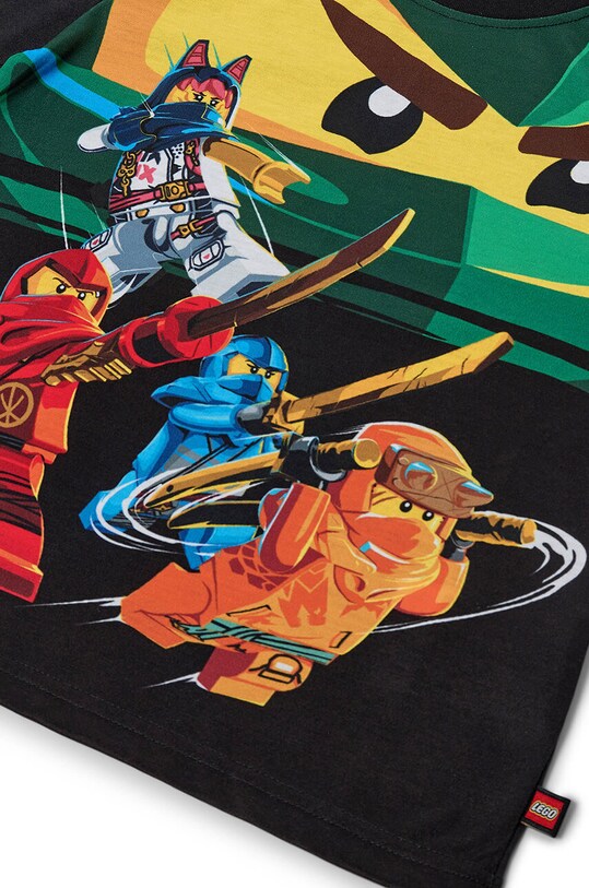 Chłopiec Lego t-shirt bawełniany dziecięcy LWTANO 627 12011279 czarny