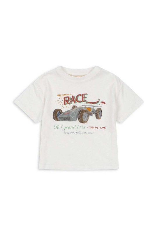 Konges Sløjd tricou din amestec de in pentru copii ERA TEE OCS print alb KS101504