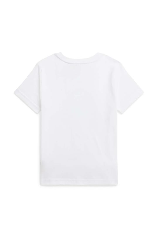Παιδικό βαμβακερό μπλουζάκι Polo Ralph Lauren 322853828043 λευκό AW24