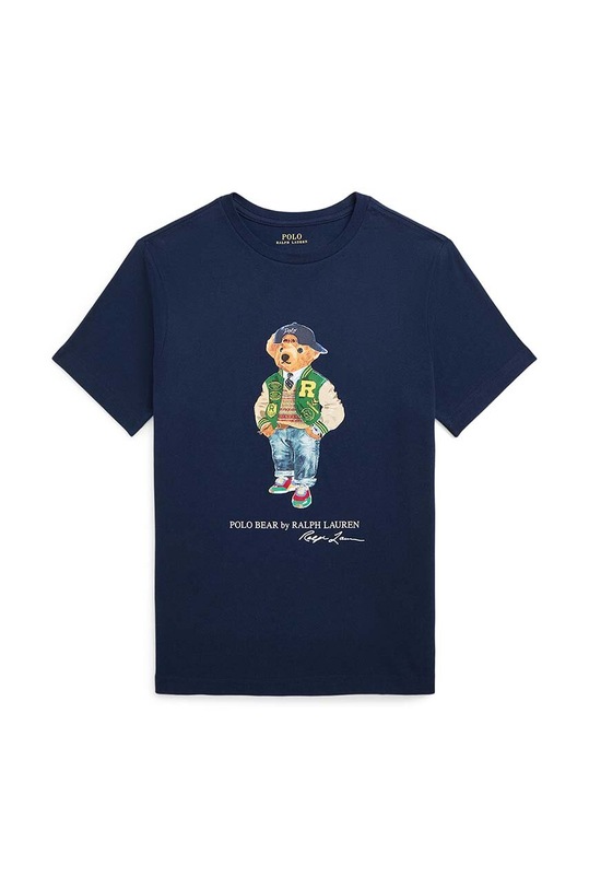 Polo Ralph Lauren t-shirt bawełniany dziecięcy nadruk granatowy 323853828039