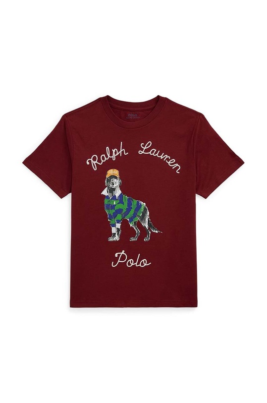 Детска памучна тениска Polo Ralph Lauren памук червен 323952497001