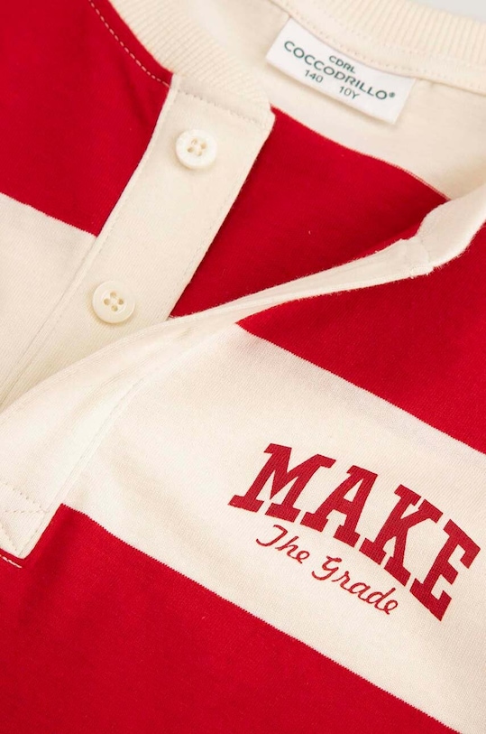 Coccodrillo t-shirt bawełniany dziecięcy ZC4143201ABJ czerwony