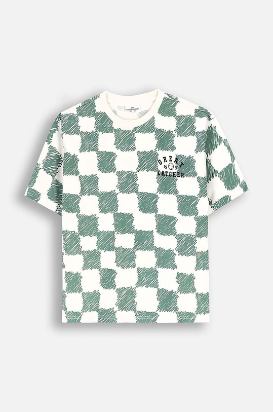 Coccodrillo t-shirt bawełniany dziecięcy wzorzyste zielony ZC4143202ABJ