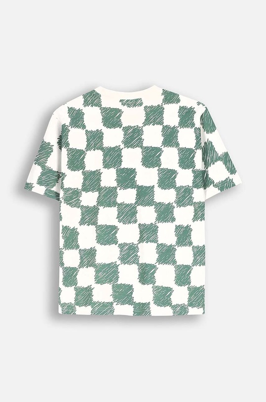 Coccodrillo t-shirt bawełniany dziecięcy ZC4143202ABJ zielony AW24