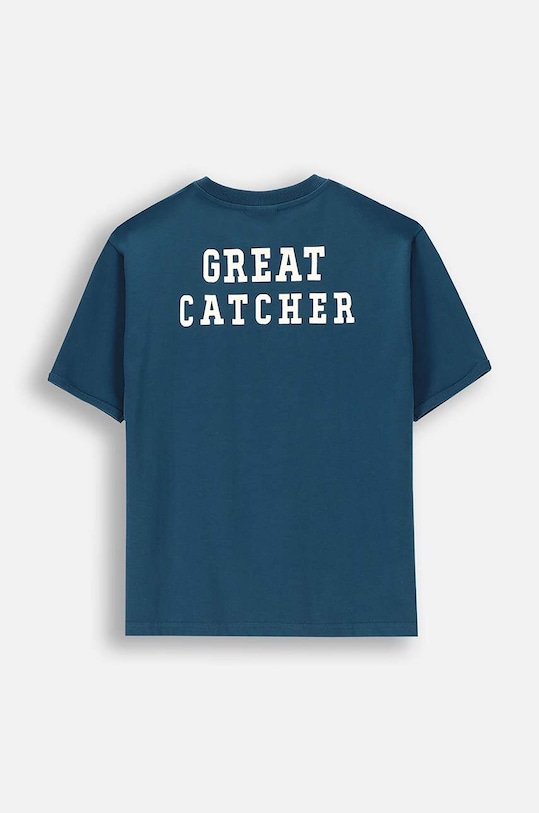 Coccodrillo t-shirt bawełniany dziecięcy ZC4143204ABJ granatowy AW24