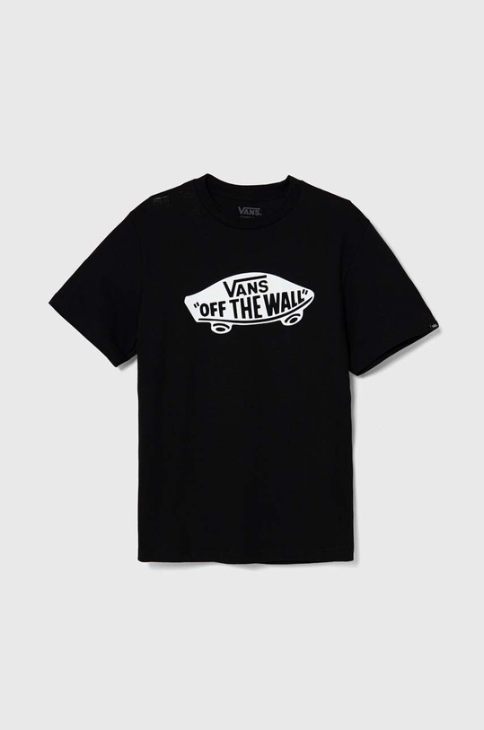 Детска памучна тениска Vans STYLE 76 памук черен VN000IVEBLK1