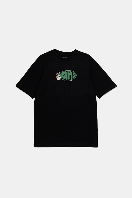 Vans tricou de bumbac pentru copii HOPPER print negru VN000JCHBLK1