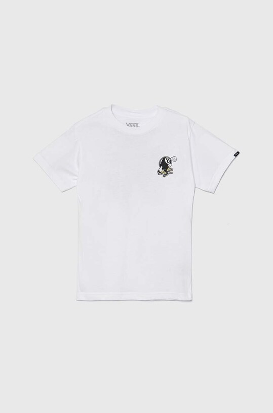 Vans tricou de bumbac pentru copii SK8 HI BALL print alb VN000JNXWHT1