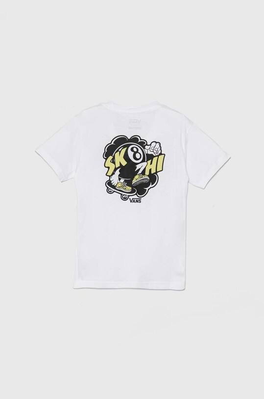 Vans t-shirt bawełniany dziecięcy SK8 HI BALL VN000JNXWHT1 biały AW24