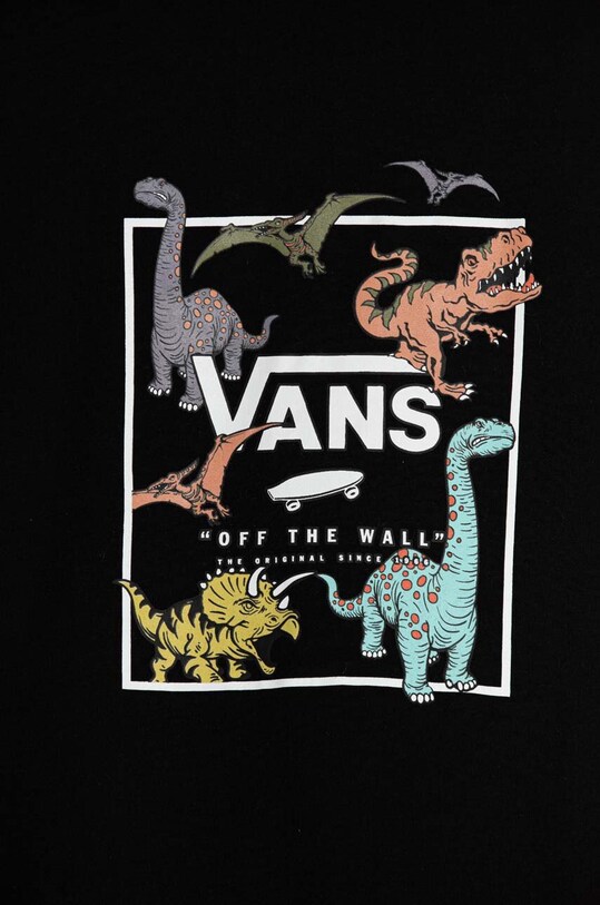Fiú Vans gyerek pamut póló Glow Dino VN000JNYBLK1 fekete