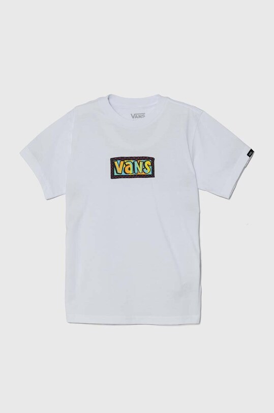 Vans tricou de bumbac pentru copii Scribble print alb VN000JNZWHT1