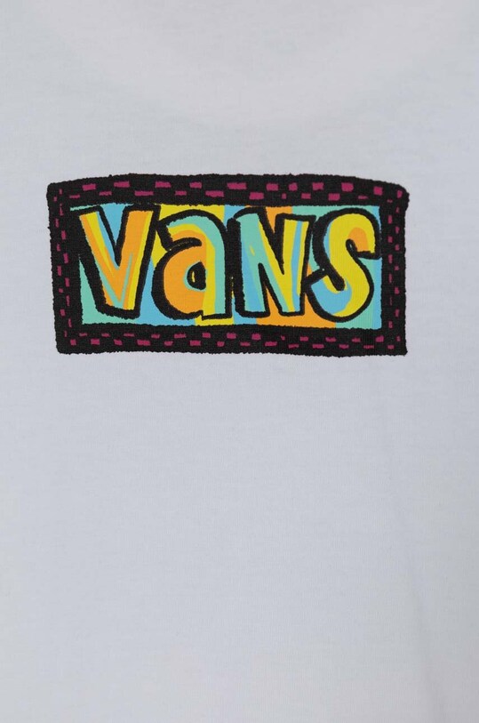 Băieți Vans tricou de bumbac pentru copii Scribble VN000JNZWHT1 alb
