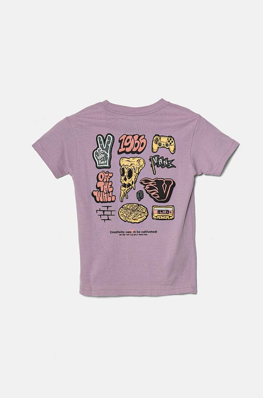 Vans tricou de bumbac pentru copii KD Essentials VN000JP1D451 violet AW24