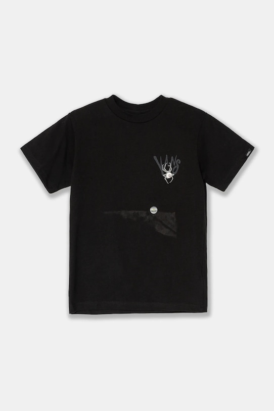 Detské bavlnené tričko Vans KD Aractno bavlna čierna VN000JXFBLK1
