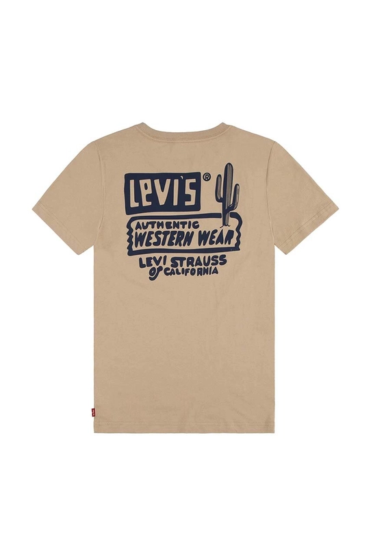 Дитяча бавовняна футболка Levi's CACTUS OUT WEST TEE 8EL458 бежевий AW24