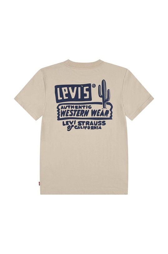 Dětské bavlněné tričko Levi's CACTUS OUT WEST TEE 9EL458 béžová AW24
