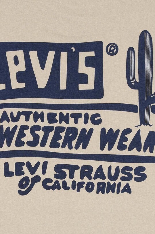 Levi's tricou de bumbac pentru copii CACTUS OUT WEST TEE bej 9EL458