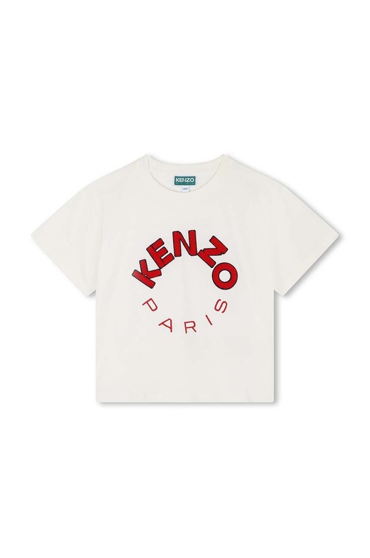 Kenzo Kids t-shirt bawełniany dziecięcy nadruk beżowy K60756.86.108