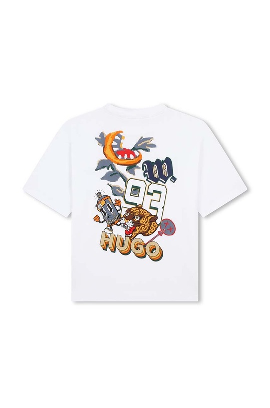 HUGO tricou de bumbac pentru copii G00151.114.150 alb AW24