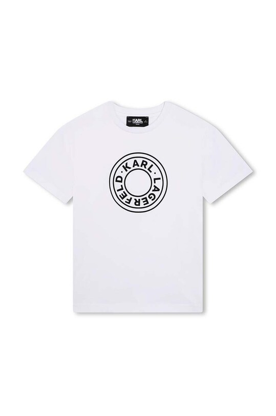 Karl Lagerfeld tricou de bumbac pentru copii print alb Z30235.162.174