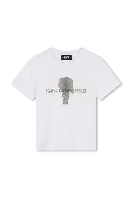 Karl Lagerfeld tricou de bumbac pentru copii imprimeu alb Z30239.162.174