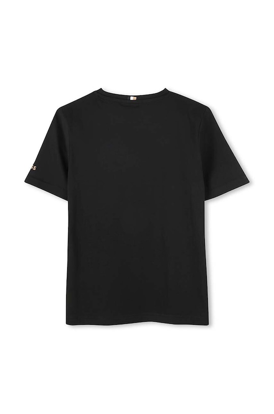 Dětské bavlněné tričko BOSS J51216.162.174 černá AW24