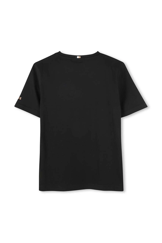 BOSS t-shirt bawełniany dziecięcy J51216.162.174 czarny AW24