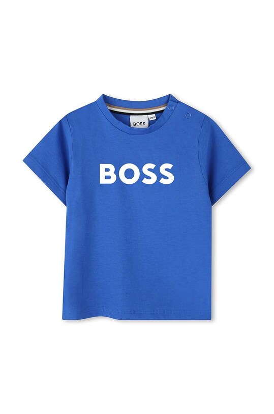 BOSS tricou din bumbac pentru bebelusi print albastru J51298.86.94