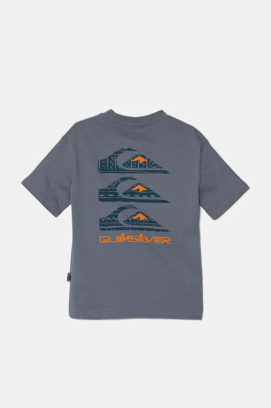 Детская хлопковая футболка Quiksilver VERTICAL LOGOS EQBZT04782 голубой AW24