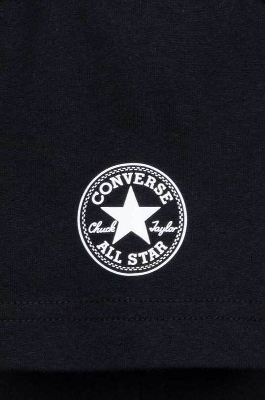 Converse tricou de bumbac pentru copii negru 8CG225