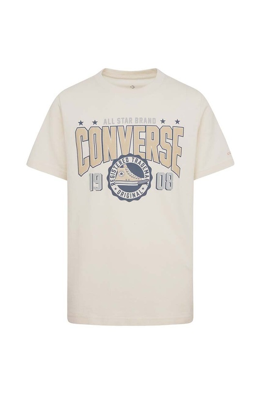 Dětské bavlněné tričko Converse kulatý béžová 9CG191