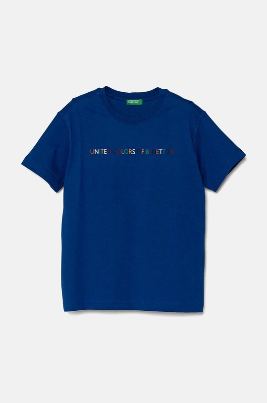 Παιδικό βαμβακερό μπλουζάκι United Colors of Benetton στάμπα σκούρο μπλε 3I1XC10JL.G.Seasonal